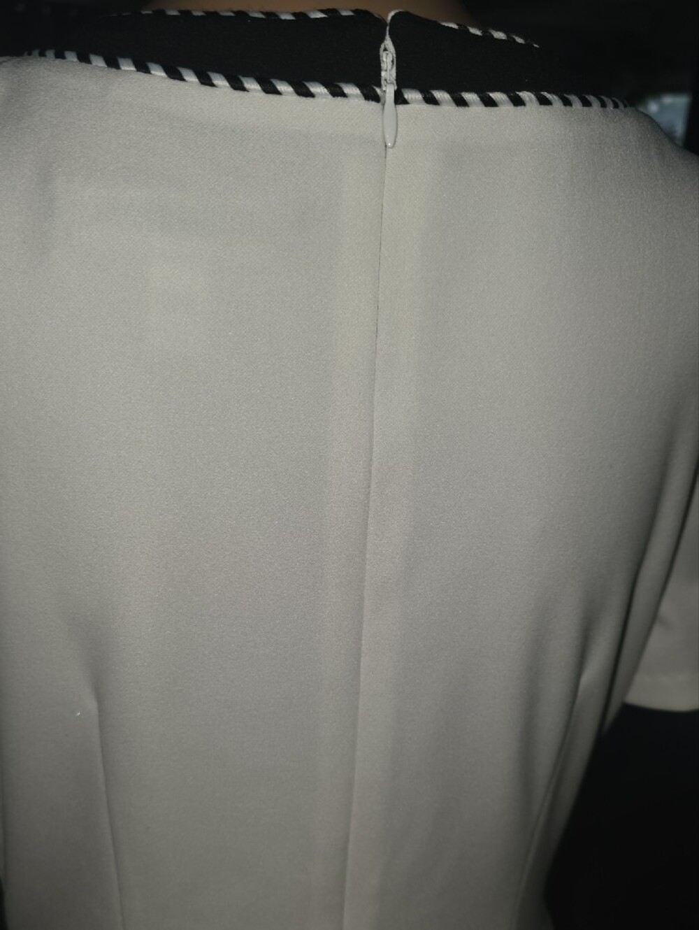Karl Lagerfeld White Dress with Black Trim - Picture 6 of 8